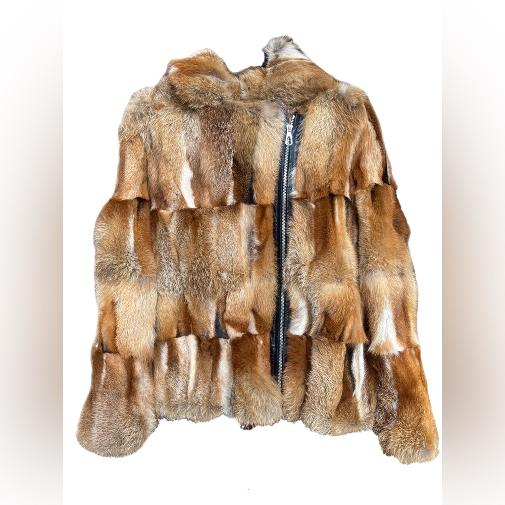 Real Red Fox Fur Coat